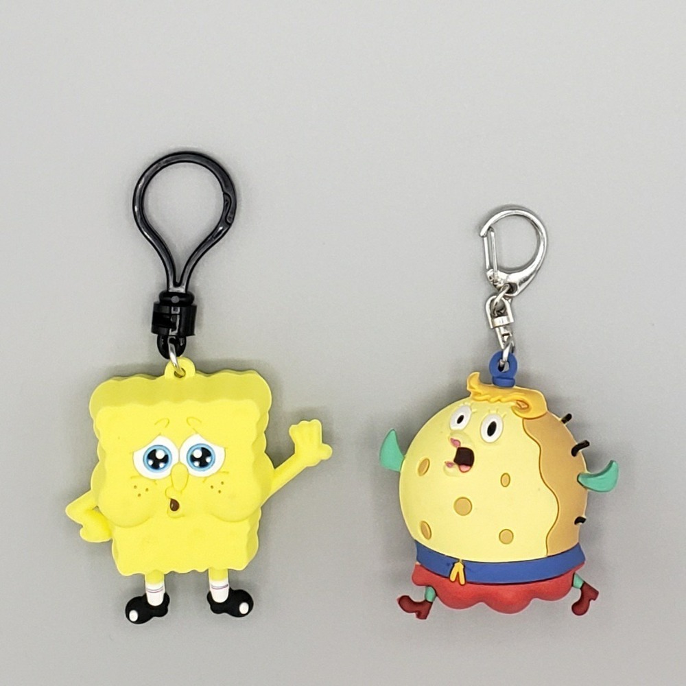 Spongebob‎ Keychain Lot Of 2 Ms Puff, Tired Spongebob